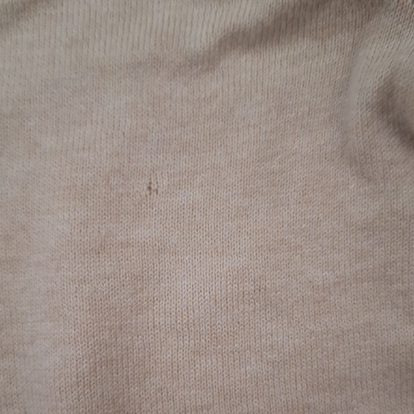 Quince FLAW Lightweight Cotton Cashmere V-Neck Sweater Heather Bone S NWT - Picture 4 of 4